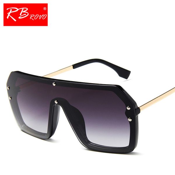 

rbrovo 2019 one-piece gradient sunglasses men candies lens lady sun glasses outdoor metal lentes de sol hombre uv400, White;black
