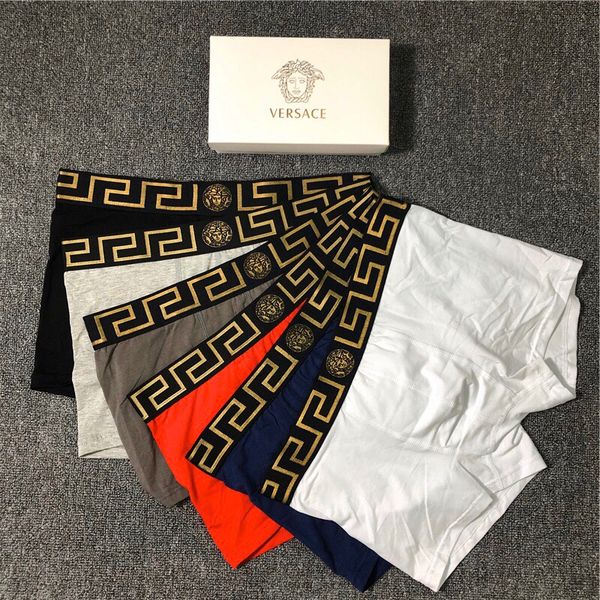 

g2 versace mens designer boxer brand underpants 2019 new fashion letter boxer casual solid color underwear luxury underwears, Black;white