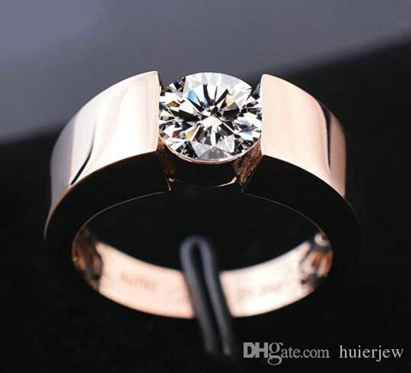 

wedding rings men woman engagement ring silver 18k rose gold plated cz diamond lovers promise ring for men women