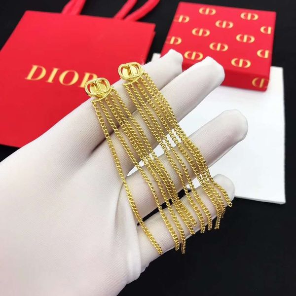 

новые модницы. цепная нерегулярная кисточка серьга, письмо деталь красиво оформленная, Golden;silver