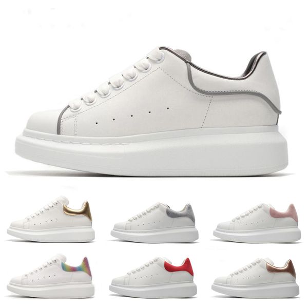 

designer shoes for men women platform triple black white reflective red green rainbow grey leather suede mens flat casual shoes
