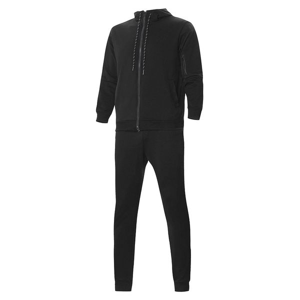 

men's sets 2018 fashion sportswear tracksuits sets men's hoodies+pants casual outwear suits independence match d5, Gray