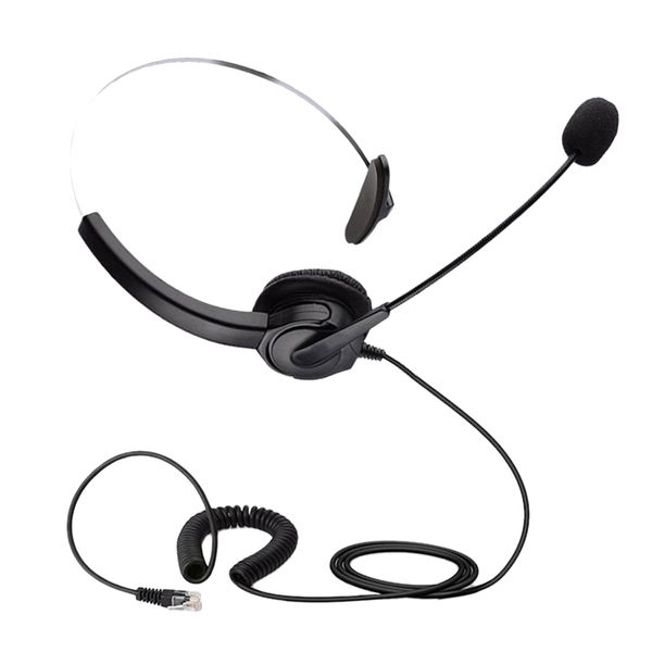 

call center hands-headsets rj9 headphone monaural microphone for office