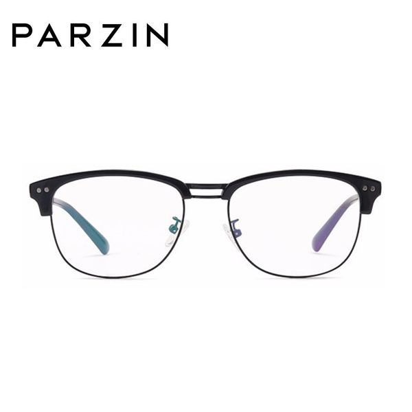

parzin tr 90 half box eyeglasses frame women men clear lens reading glasses retro female eyewear eye glasses frames black 5068