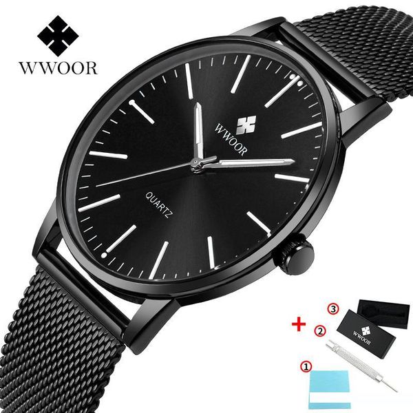 

mens watches black men fashion business quartz stainless steel watch men waterproof clock zegarki meskie, Slivery;brown
