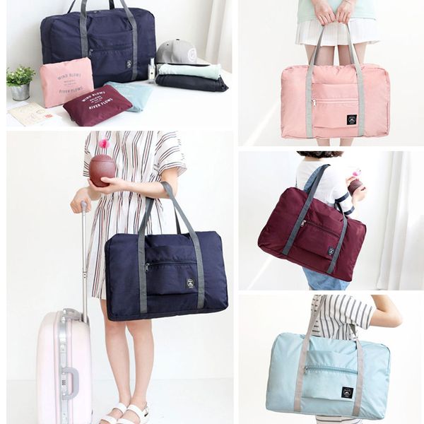 

big foldable travel storage box practical large capacity luggage carry-on organizer hand shoulder duffle trolley suitcase bag