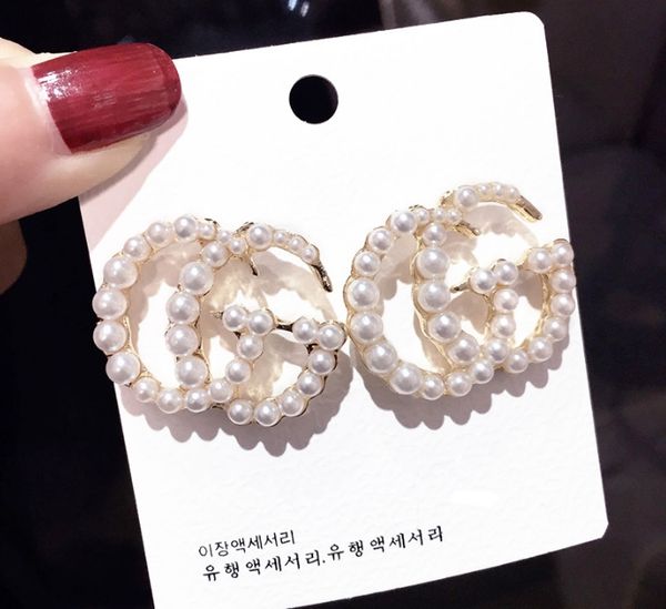 

2019 Новые горячие женские Ювелирные Изделия Серьги Буквы 18 К Посеребренная Стерли