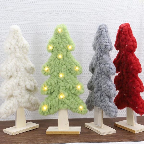 

wool mini lighted christmas tree christmas home decoration for home bars shopping malls add the festive atmosphere classic style