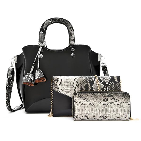 

pu leather women handbags tote bags fashion ladies 3 pieces set shoulder crossbody bag casual female messenger bags