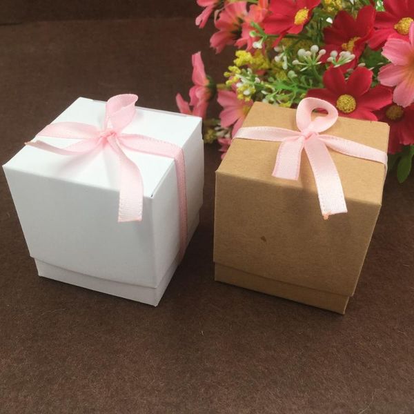 

20pcs wedding party baby shower boy/girl gift boxes paper candy box supply candy/jewelry/chocolate storage box with pink ribbon