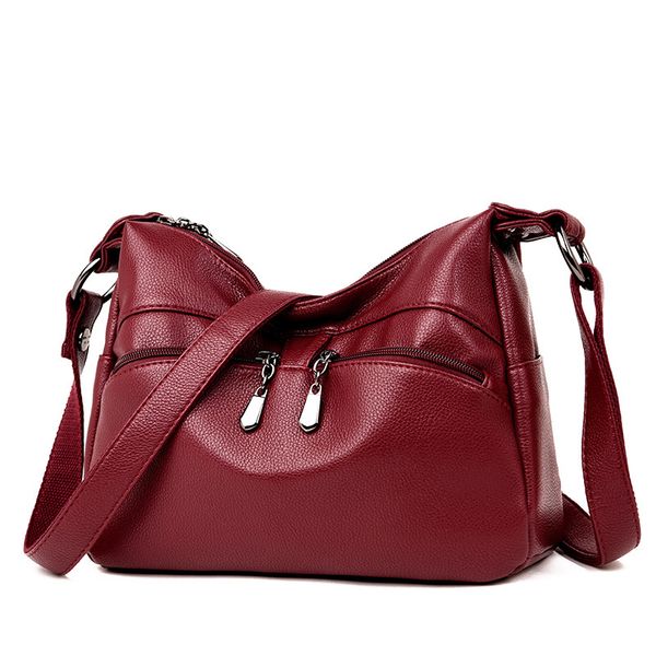

women's shoulder bag pu leather handbags messenger crossbody bags for women 2019 solid casual ladies hand bags sac a main femme