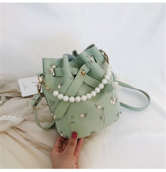 

new women bag 2019 fashion floral bucket bag lovely women crossbody shoulder jelly luxury ladies handbag casual