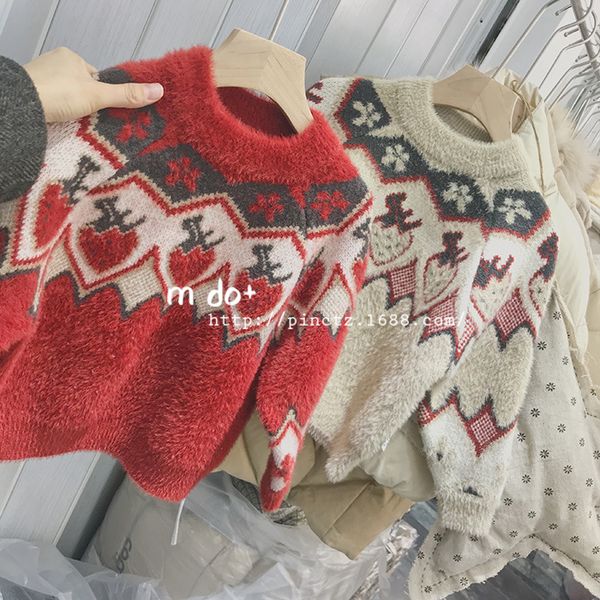 

christmas girl sweaters knitted strawberry pullovers baby girl knitting warm princess jumper outwear kids clothing, Blue