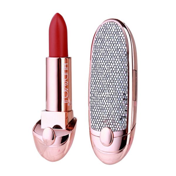 

fashion colorful shiny star gem lipstick replacement flip cover with mirror