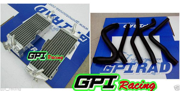 

aluminum radiator + hose for kx250 kx 250 90 91 92 93 1990 1991 1992 1993 gpi high-per