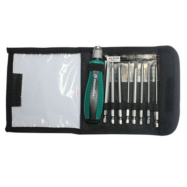 

precision screwdriver set multi-bit slotted crossed head screwdriver kit hardware repair tools 9pcs