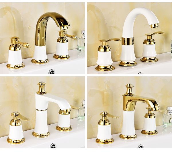 

european basin faucet ceramic split and cold taps widespread bathroom basin faucet gold