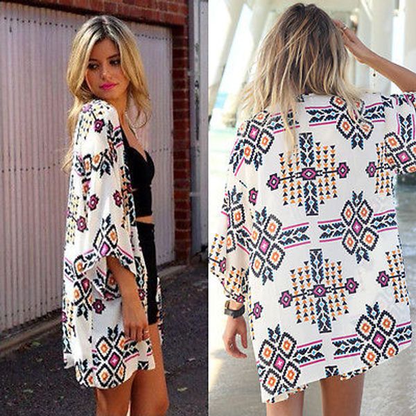 

новые женщины шифон кафтан кимоно бикини пляж прикрыть купальники купальник