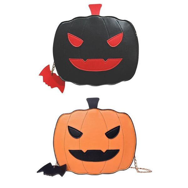 

cartoon cute pumpkin shoulder bag leather women small chain crossbody bags