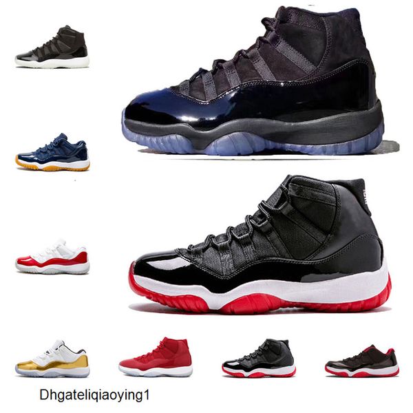 

2020 concord 45 men basketball shoes 11s platinum tint prom night cap and gown gamma blue georgetown men women sneaker size us 5.5-13, Black