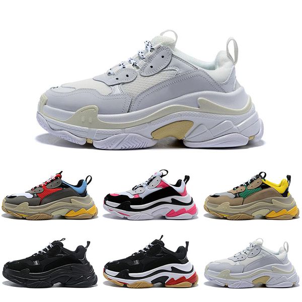 

с носками тройной s дизайнер низкий старый папа кроссовки сочетание подошвы сапоги мужская женская мода черный белый красный повседневная об