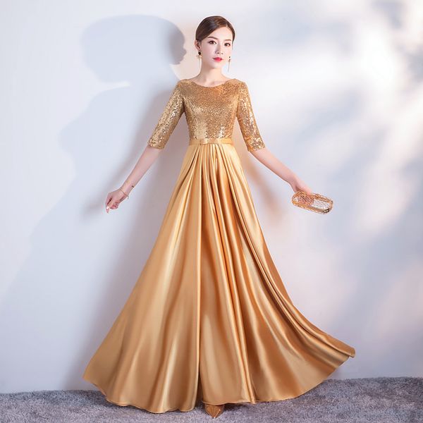 

runway dresses chorus performance dress 2021 winter slim fit graduation party evening, Black