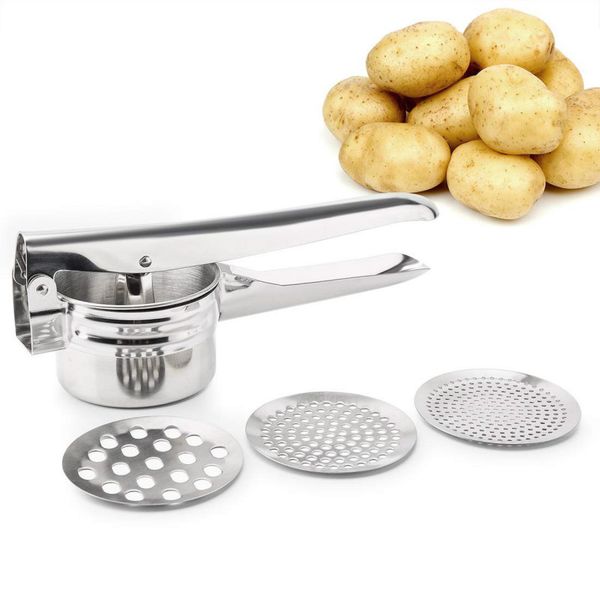 

stainless potato crusher machine and manual juicer potato juicer baby food press multifunctional kitchen tools