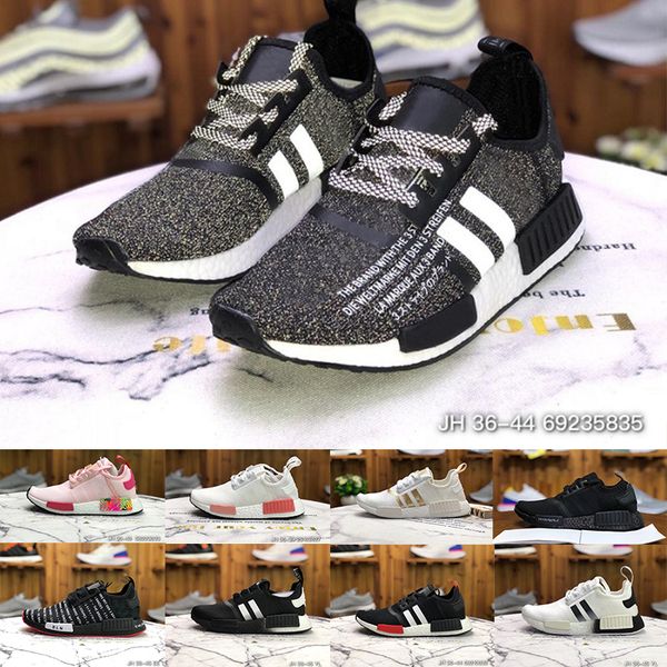 

new chaussures sneakers designer all-over printed pirate black men nmd r1 women wave runner running menstraining with box