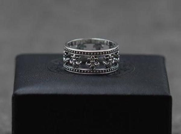 

925 sterling silver rings trend personality jewelry punk anchor mens and women lovers gift hip hop cross style luxury designer jewelry