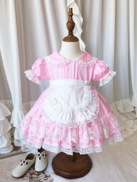 

baby girl summer pink blue vintage spanish england turkey lolita ball gown princess dress for girls casual party, Red;yellow