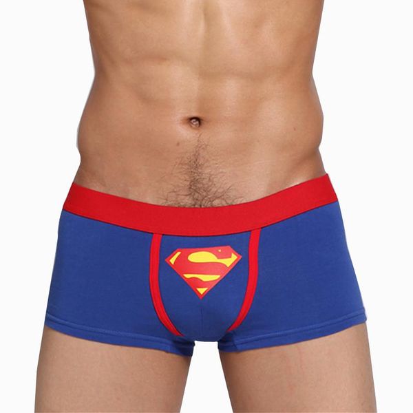 

male underwear cotton underpants man low rise boxer superheroes panties men superheroes breathable superhero underwear, Black;white