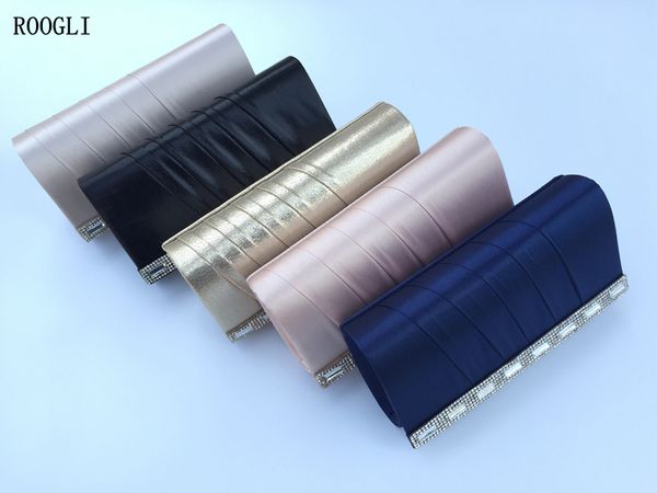 

roogli fashion evening bag wedding party clutch / diagonal bag fold pattern