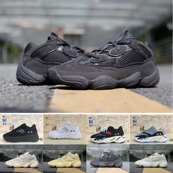 

men yeezy boost 500 kanye west stone bone white running shoes women super moon yellow utility black blush salt designer sports sneakers