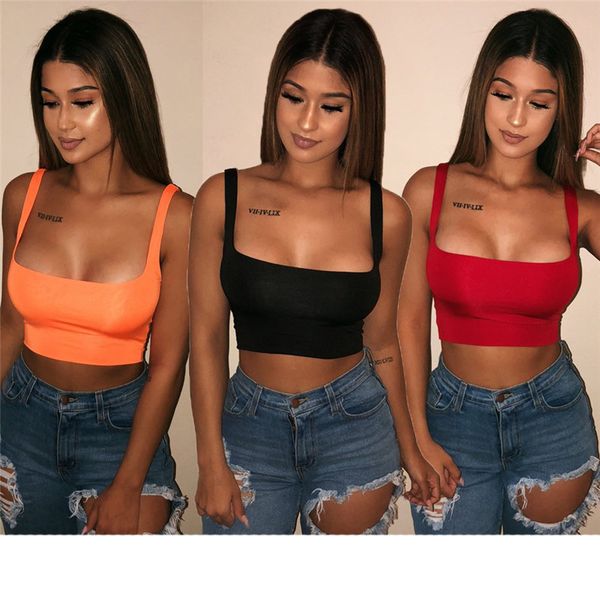 

women solid strappy tank vest crop summer beach party sleeveless slash neck tanks woman girls bralette tank top, Black;white
