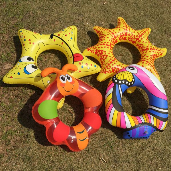 1pcs Cartoon Kids Swimming Ring Starfish Seat Inflatable Toy Starfish Pool Float Baby Summer Water Fun Pool Toy Colorful Fish - flamingo hat roblox roblox how to get free toy codes