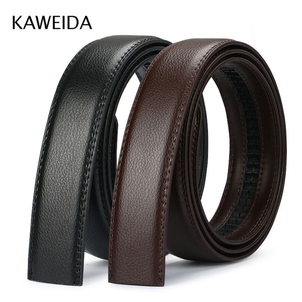 

kaweida 3.5cm wide cowskin men's genuine split leather no without buckle waist belt body black brown belts 110-140cm kemer cinto