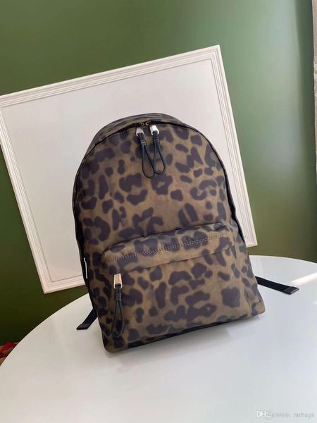 

new shoulder bag designer designer canvas backpack leopard print fashion trend style high-end products travel essential bag