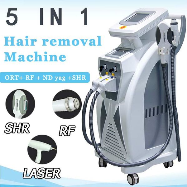

2020 brand new ipl machine laser hair removal treatment nd yag elight rf skin rejuvenation elight opt shr ipl face body fast hair removal, Black;white