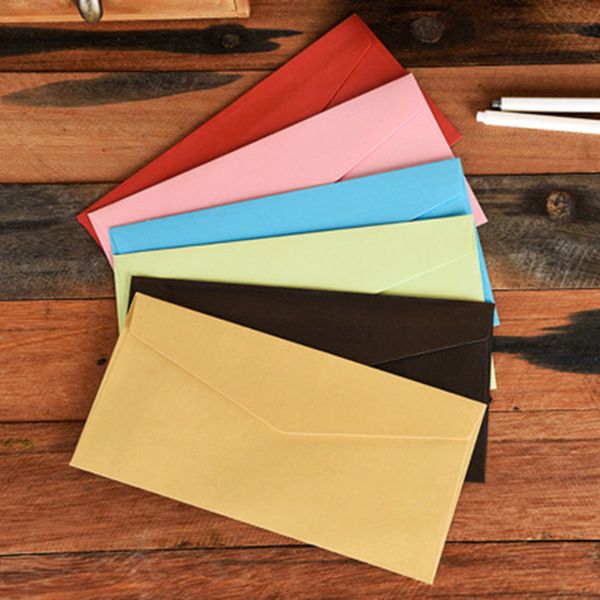 

10pcs/set 22*11cm colorful pearl paper envelopes for wedding party invitations valentine's day gift lovers message card gift
