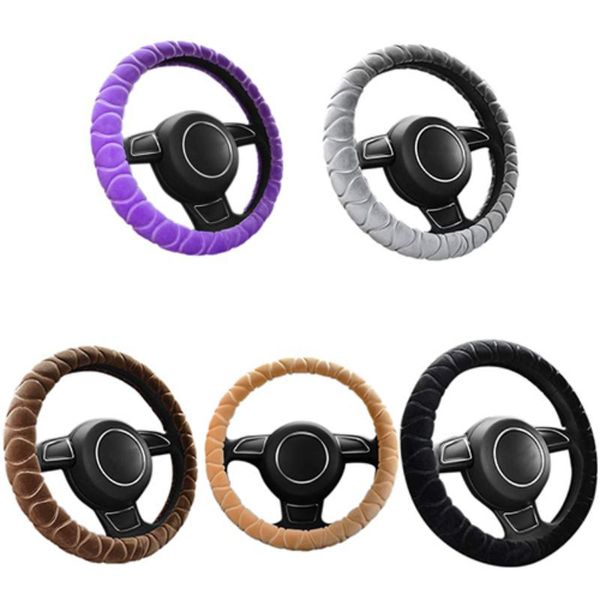 

1шт универсальный плюшевый руль крышка зима пушистый пушистый плюшевый автомобиль колеса протектор крышка