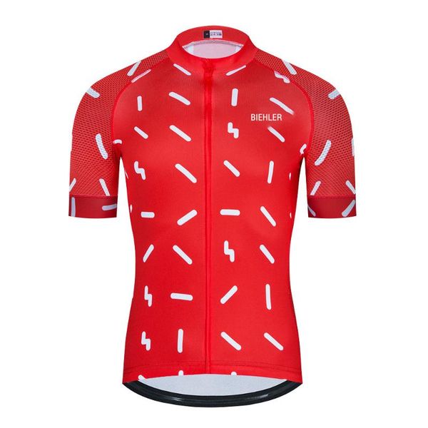 

biehler short sleeve cycling jersey mans mtb bike clothing breathable road racing bicycle clothes sportswear ropa ciclismo, Black;red