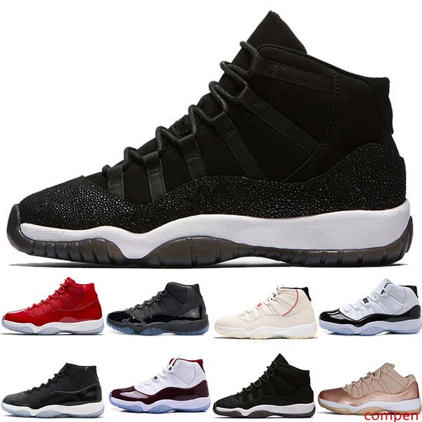 

2019 new 11 11s concord 45 platinum tint men women basketball shoes cap and gown gym red bred legend gamma blue sports trainer sneaker