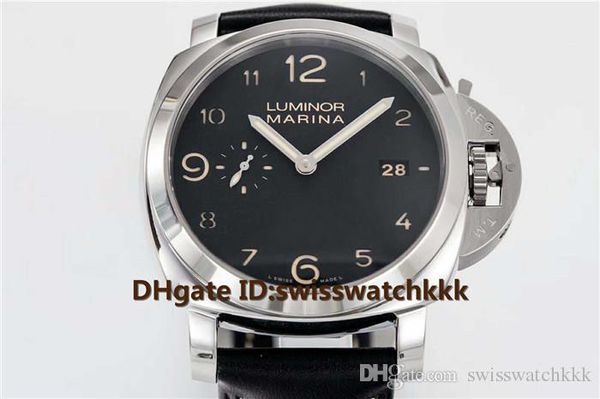 

vs new pam359 mens designer watches swiss automatic sapphire crystal steel case alligator leather strap luminiscents mens watch, Slivery;brown