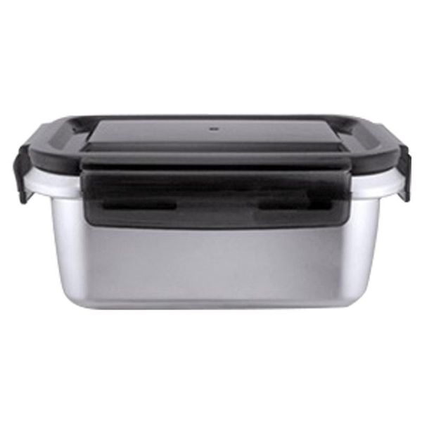 

outdoor camping stainless steel leak proof storage container square crisper lunch box home kitchen student preservation, Blue;pink