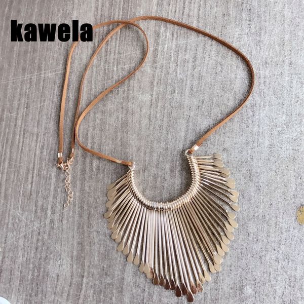 

new gold metal pendant chunky brown rope necklace, Silver