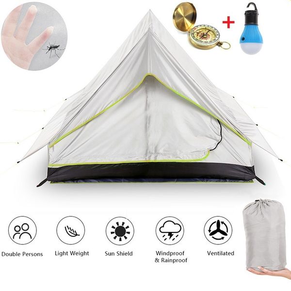 

ultra-light portable 2 person double door mesh tent shelter perfect outdoor sports tents for camping backpacking tent