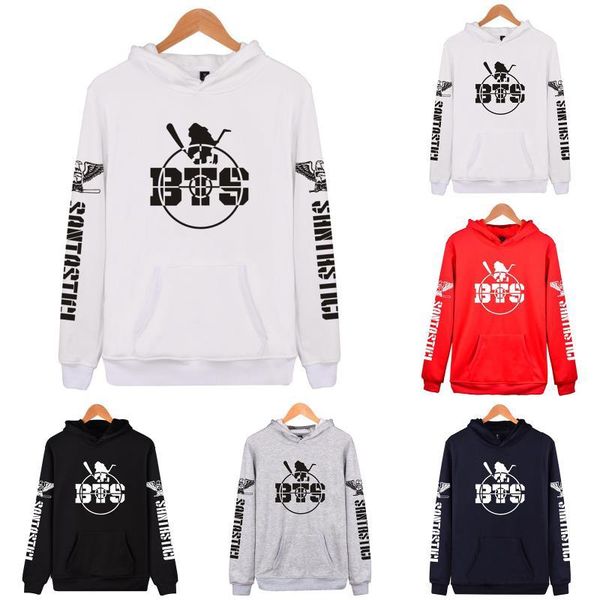 

mens fashion hoodies letter printed hooded sweatershirts loose couple casual clothes bts sweatshirt male sweatshirts, Black