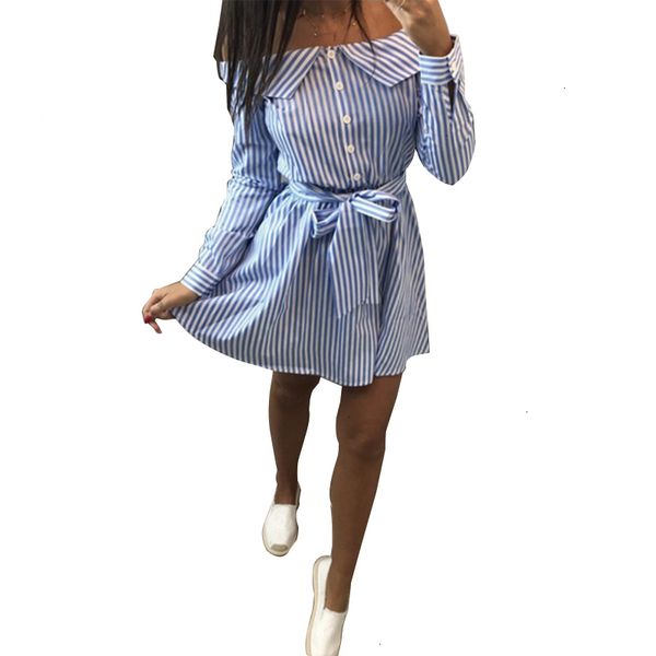 

летние платья женских платьев повседневных женские рубашки платье elegant плечо полосатой линия платье коротких бабочки vestidos ws7768r, Black;gray