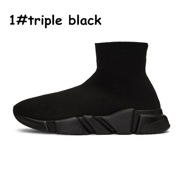 

flat socks triple fashion trainer casual speed sports designer 36-45 fashion mens womens of sneakers shoes size 2020 k7 lgjdt, Black