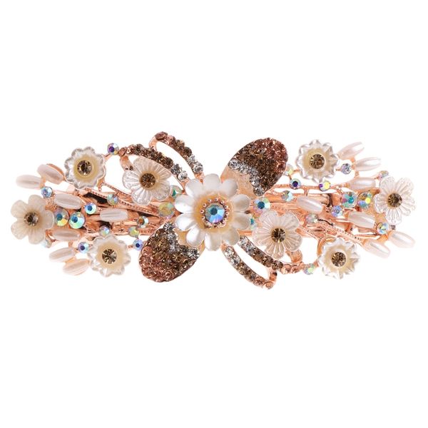 

shell carving rhinestone banana hair clip headdress alloy hairpin hair accessory